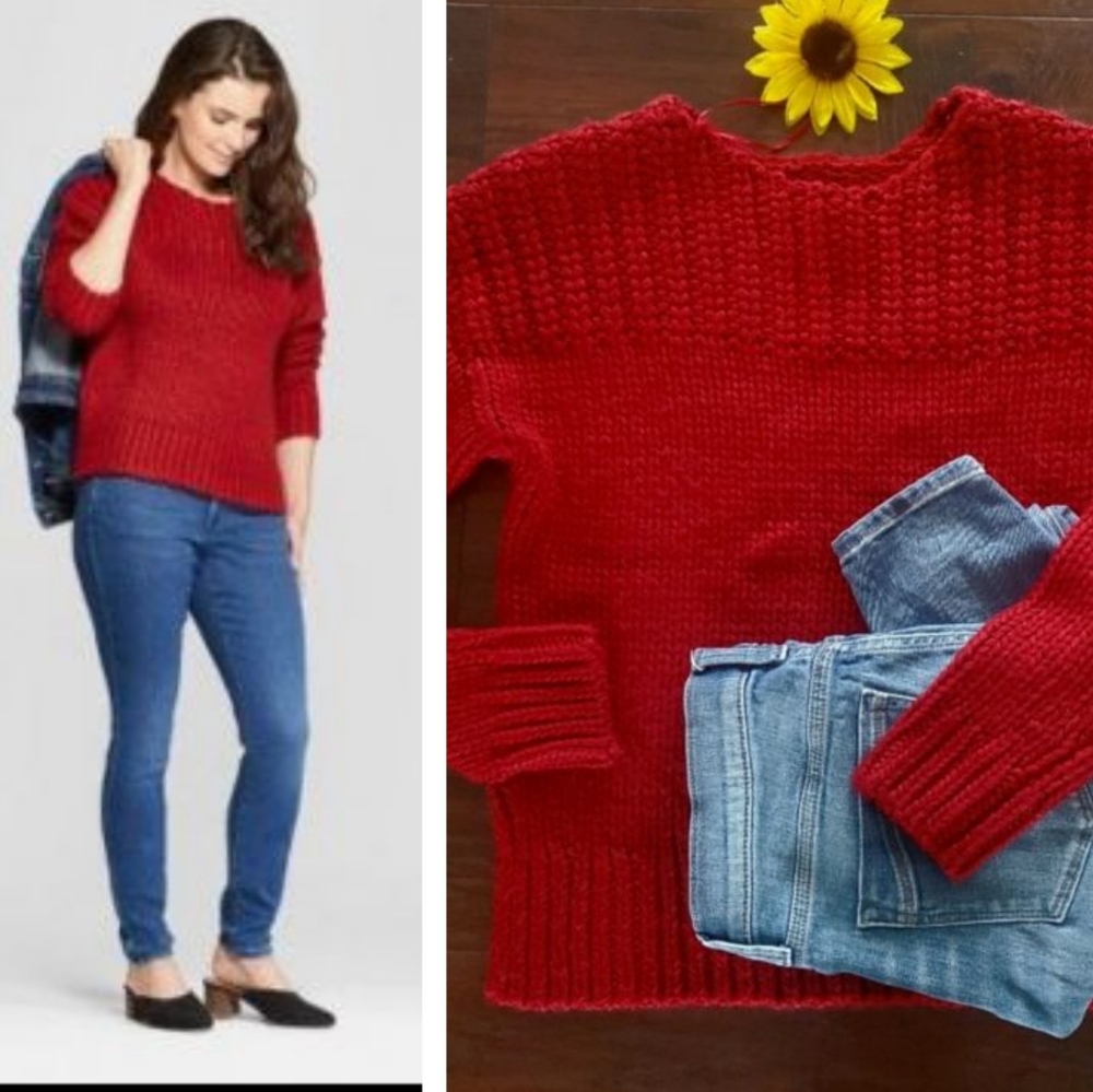 Universal Thread Red Knitted Sweater - image 1